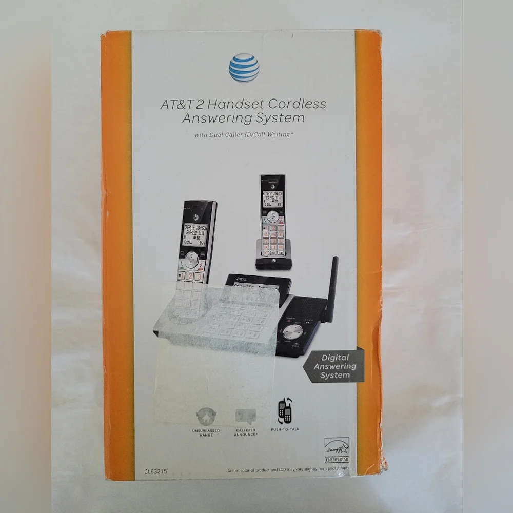 ATT DECT 6.0 Cordless Phone With Digital Answering System, CL83215, 2 Handsets